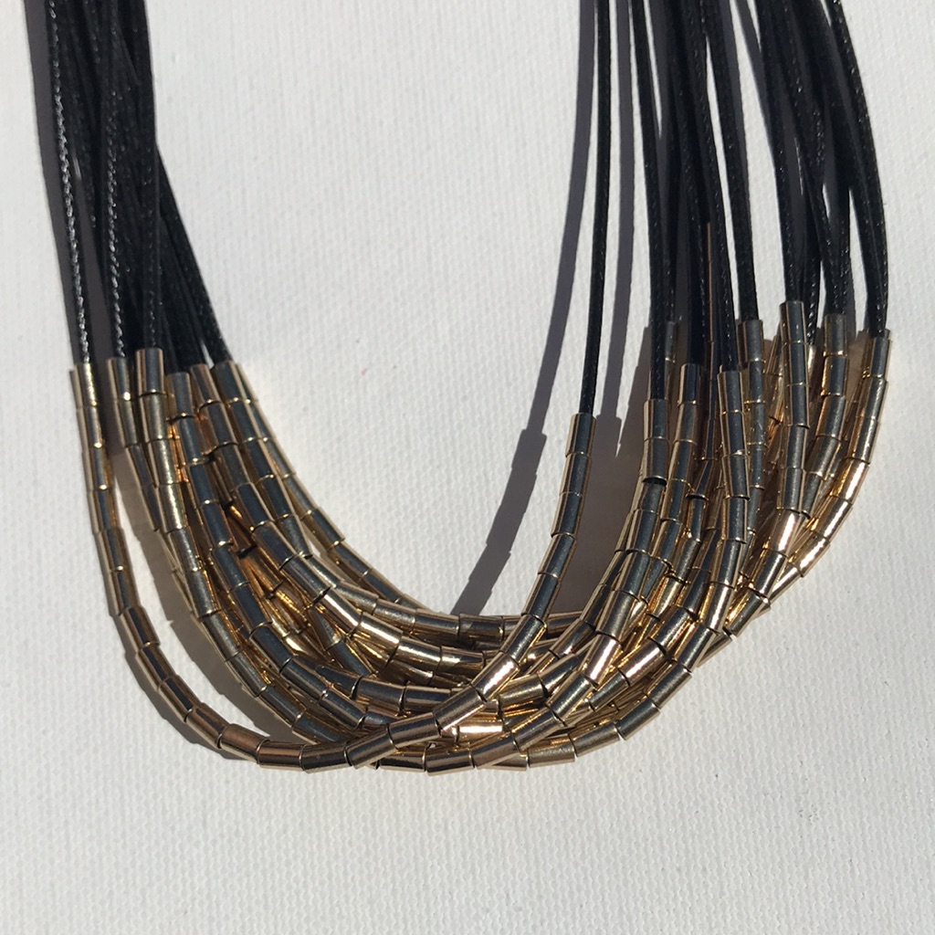 Black And Gold Necklace 16$